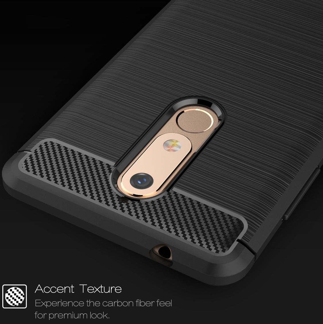 Nokia 5.1 Geborsteld TPU Hoesje Blauw afbeelding 8