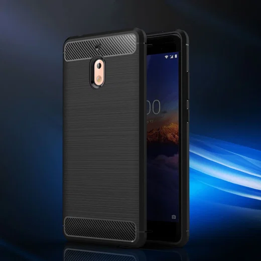 Nokia 2.1 Geborsteld TPU Hoesje Grijs afbeelding 6