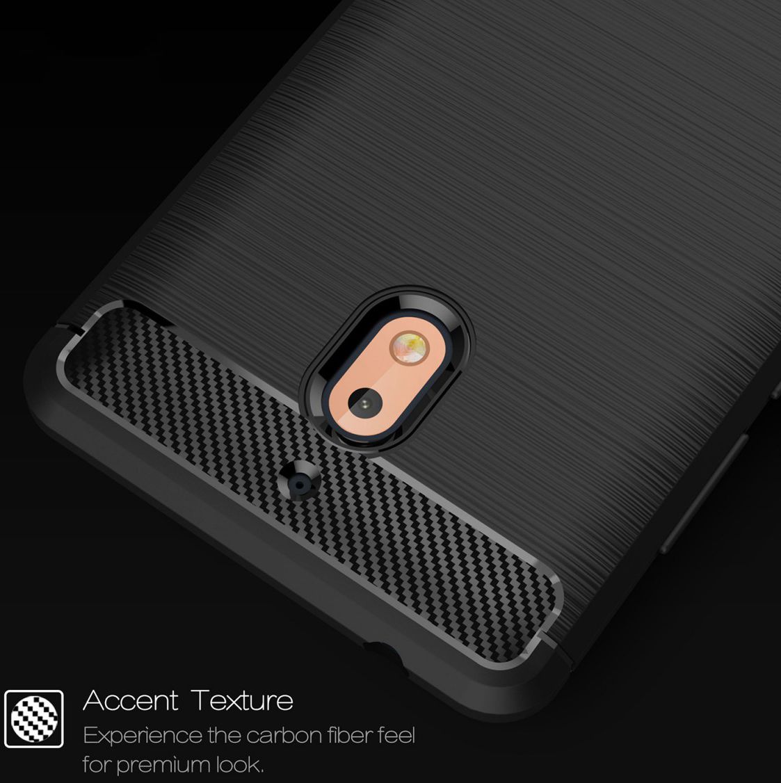 Nokia 2.1 Geborsteld TPU Hoesje Grijs afbeelding 8