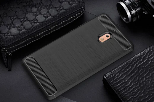 Nokia 2.1 Geborsteld TPU Hoesje Zwart afbeelding 11