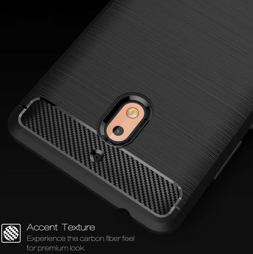 Nokia 2.1 Geborsteld TPU Hoesje Zwart afbeelding 7