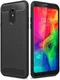 LG Q7 Geborsteld TPU Hoesje Zwart afbeelding 1