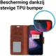 OnePlus 6 Split Lederen Portemonnee Hoesje Bruin afbeelding 5