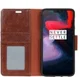 OnePlus 6 Split Lederen Portemonnee Hoesje Bruin afbeelding 2