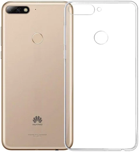 Huawei Y7 (2018) Hard Case Transparant Hoesje afbeelding 1