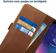 Rosso Deluxe Samsung Galaxy A6 Plus hoesje Echt Leer Book Case Bruin afbeelding 5