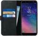 Rosso Deluxe Samsung Galaxy A6 Plus Hoesje Echt Leer Book Case Zwart afbeelding 1