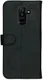 Rosso Deluxe Samsung Galaxy A6 Plus Hoesje Echt Leer Book Case Zwart afbeelding 5