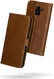 Rosso Deluxe Samsung Galaxy J6 2018 Hoesje Echt Leer Book Case Bruin afbeelding 2