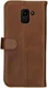 Rosso Deluxe Samsung Galaxy J6 2018 Hoesje Echt Leer Book Case Bruin afbeelding 5