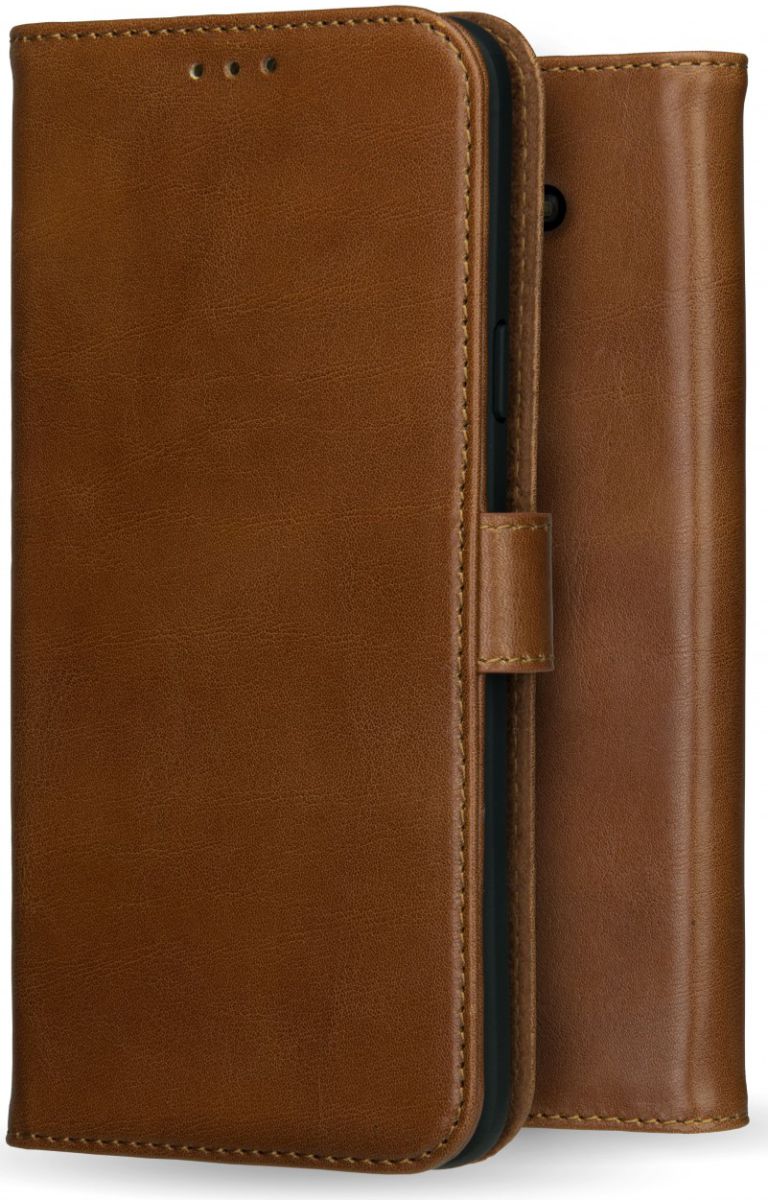 Rosso Deluxe Samsung Galaxy J6 2018 Hoesje Echt Leer Book Case Bruin afbeelding 10