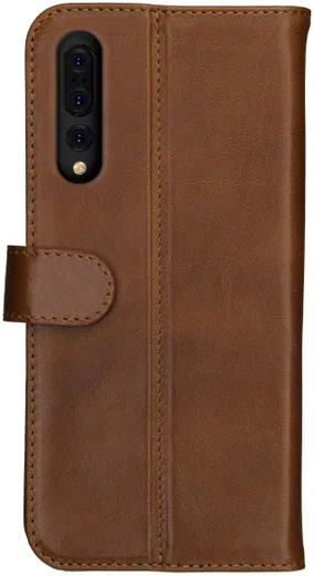 Rosso Deluxe Huawei P20 Pro Hoesje Echt Leer Book Case Bruin afbeelding 5