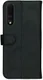 Rosso Deluxe Huawei P20 Pro Hoesje Echt Leer Book Case Zwart afbeelding 5