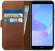 Rosso Deluxe Huawei Y6 2018 Hoesje Echt Leer Book Case Bruin afbeelding 1