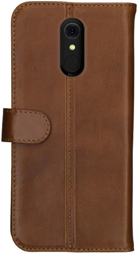 Rosso Deluxe LG Q7 Hoesje Echt Leer Book Case Bruin afbeelding 5