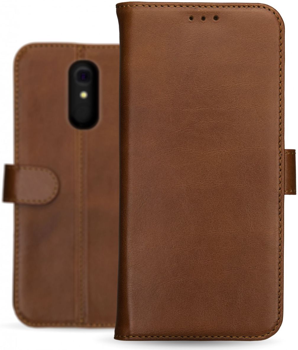 Rosso Deluxe LG Q7 Hoesje Echt Leer Book Case Bruin afbeelding 13
