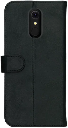 Rosso Deluxe LG Q7 Hoesje Echt Leer Book Case Zwart afbeelding 5