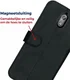 Rosso Deluxe Nokia 3.1 Hoesje Echt Leer Book Case Zwart afbeelding 10