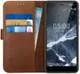 Rosso Deluxe Nokia 5.1 Hoesje Echt Leer Book Case Bruin afbeelding 1