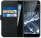 Rosso Deluxe Nokia 5.1 Hoesje Echt Leer Book Case Zwart afbeelding 1