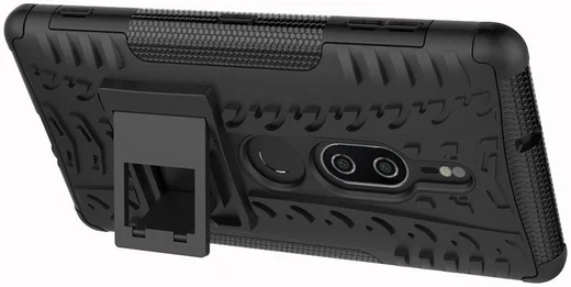 Sony Xperia XZ2 Premium Hybride Kickstand Hoesje Zwart afbeelding 7