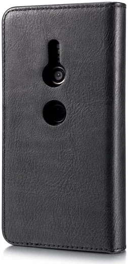 Sony Xperia XZ2 Leren Portemonnee Hoesje Zwart afbeelding 11