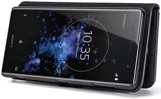 Sony Xperia XZ2 Leren Portemonnee Hoesje Zwart afbeelding 14