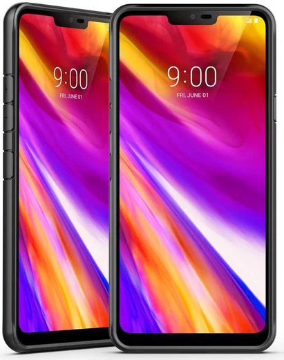 LG G7 ThinQ Hybride TPU Hoesje Zwart afbeelding 7