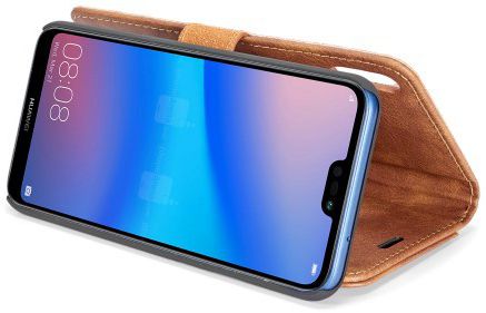 Huawei P20 Lite Leren Portemonnee Hoesje Bruin afbeelding 14
