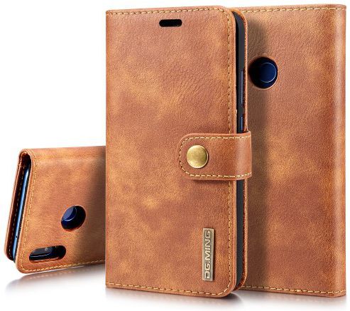 Huawei P20 Lite Leren Portemonnee Hoesje Bruin afbeelding 2