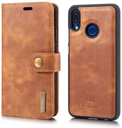 Huawei P20 Lite Leren Portemonnee Hoesje Bruin afbeelding 9