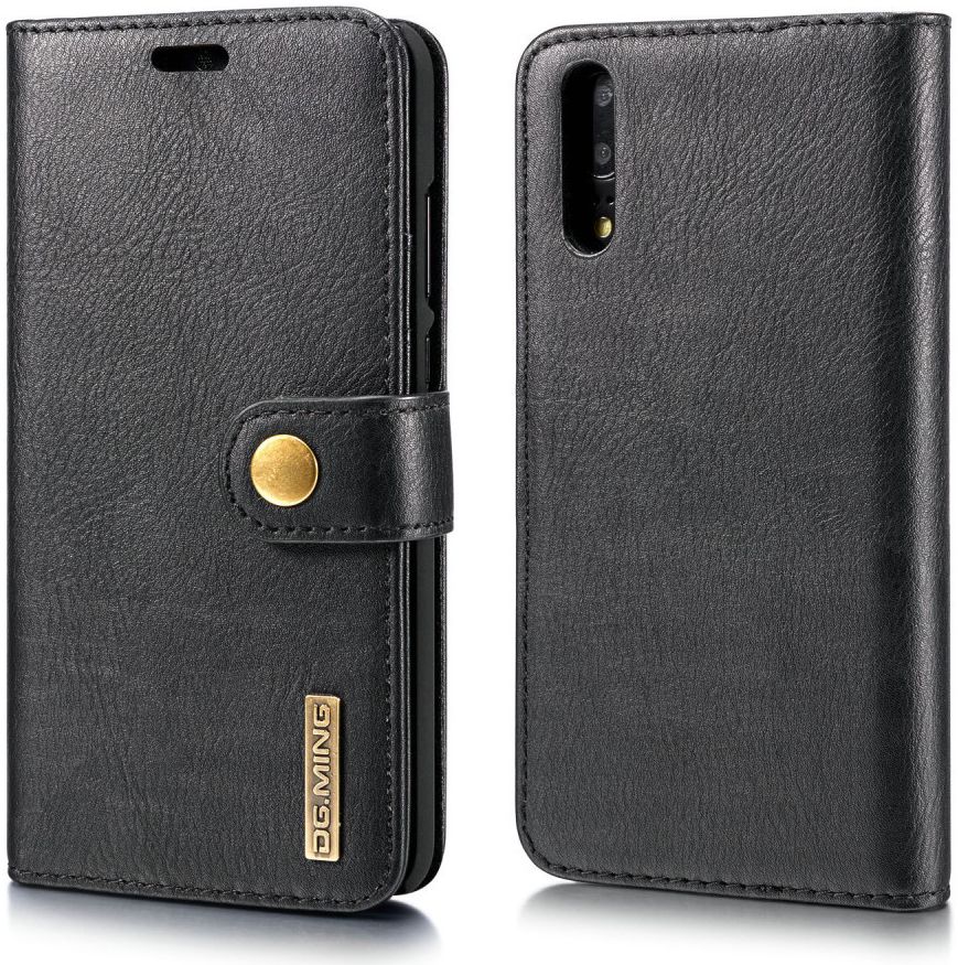 Huawei P20 Leren Portemonnee Hoesje Zwart afbeelding 10