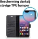 Huawei P20 Leren Portemonnee Hoesje Zwart afbeelding 7
