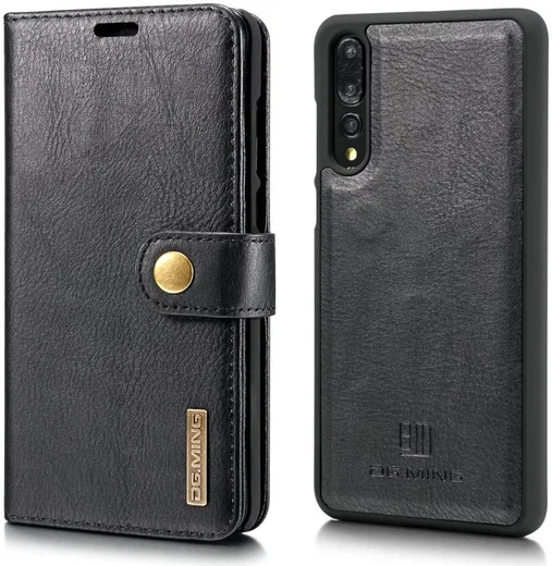 Huawei P20 Pro Echt Leren Portemonnee Hoesje Zwart afbeelding 8