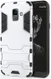 Samsung Galaxy A6 Hybride Stand Hoesje Zilver afbeelding 1