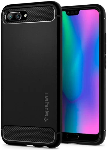 Spigen Rugged Armor Hoesje Honor 10 Zwart afbeelding 1