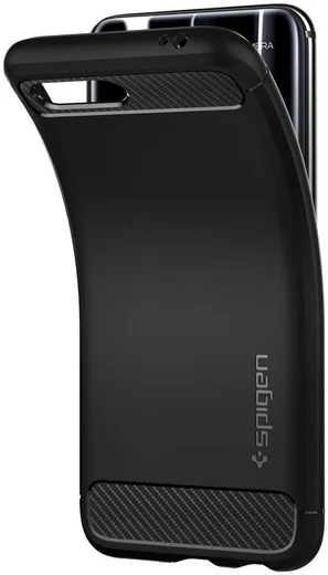 Spigen Rugged Armor Hoesje Honor 10 Zwart afbeelding 5