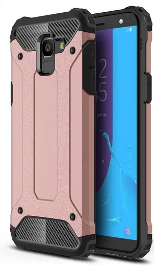 Samsung Galaxy J6 (2018) Hybride Hoesje Rose Gold afbeelding 1