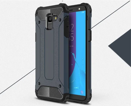 Samsung Galaxy J6 (2018) Hybride Hoesje Donker Blauw afbeelding 12