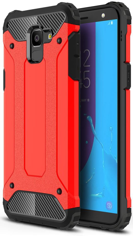 Samsung Galaxy J6 (2018) Hybride Hoesje Rood afbeelding 1