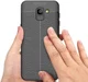 Samsung Galaxy J6 (2018) Kunstleren Coating TPU Hoesje Black afbeelding 3