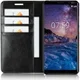 Nokia 7 Plus Echt Leren Book Case Hoesje Zwart afbeelding 1