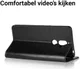 Nokia 7 Plus Echt Leren Book Case Hoesje Zwart afbeelding 4