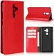 Nokia 7 Plus Echt Leren Book Case Hoesje Rood afbeelding 6