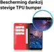 Nokia 7 Plus Echt Leren Book Case Hoesje Rood afbeelding 3