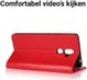 Nokia 7 Plus Echt Leren Book Case Hoesje Rood afbeelding 4