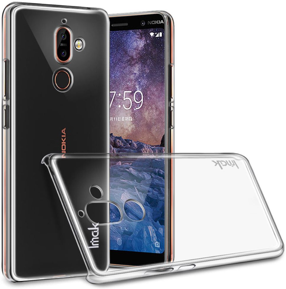 IMAK Crystal II Series Nokia 7 Plus Hoesje Hard Plastic Transparant afbeelding 2