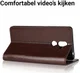 Nokia 7 Plus Echt Leren Book Case Hoesje Bruin afbeelding 4