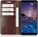 Nokia 7 Plus Echt Leren Book Case Hoesje Bruin afbeelding 1