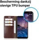Nokia 7 Plus Echt Leren Book Case Hoesje Bruin afbeelding 2